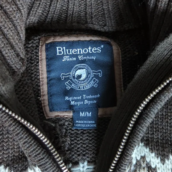 Bluenotes Denim Co Zip Cardigan Sweater - Picture 2 of 10